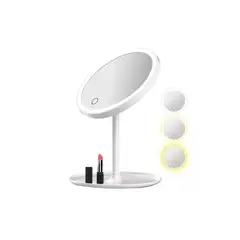 GENERICO - Espejo Redondo Para Maquillaje Luz LED USB Touch