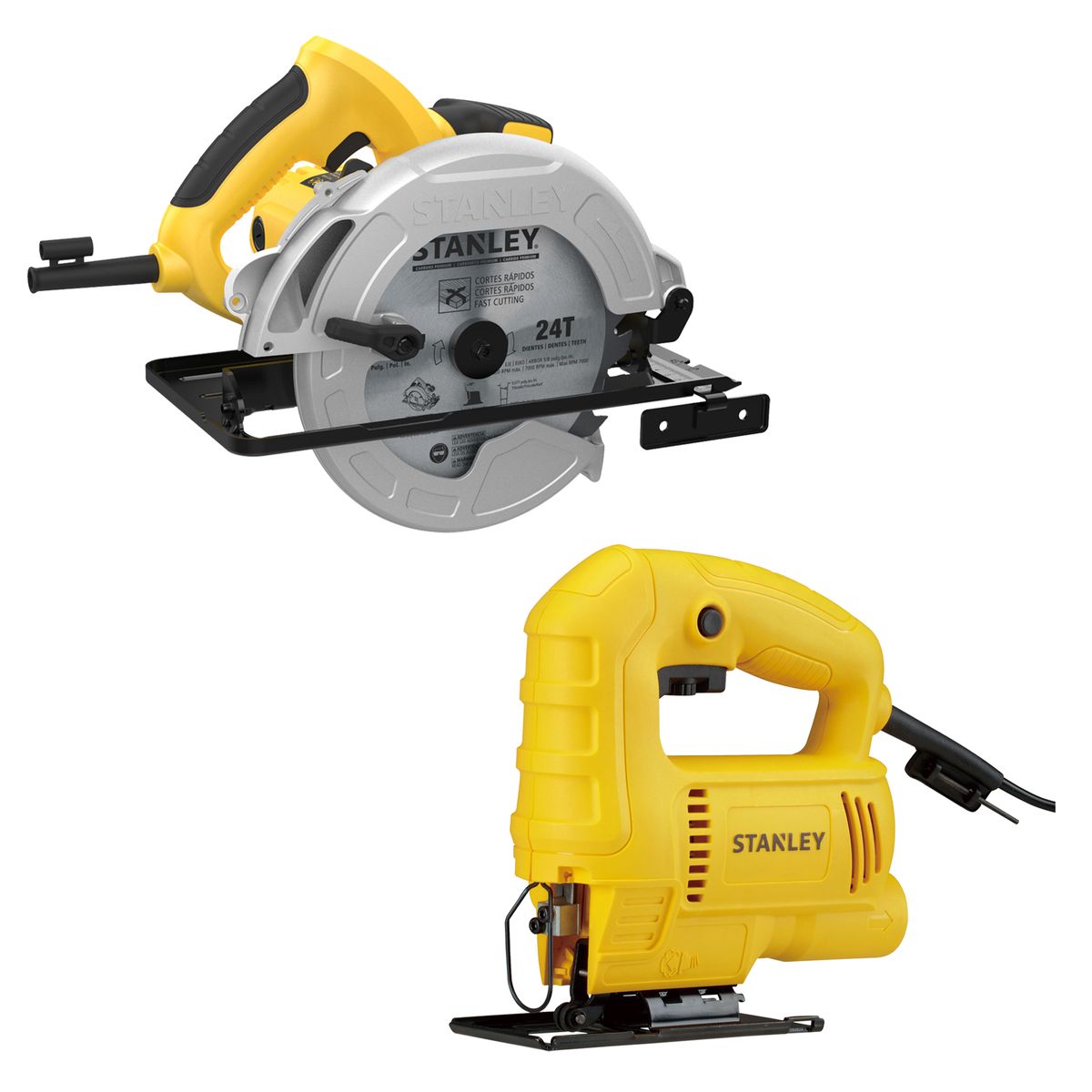 STANLEY - Sierra Circular 1600W + Sierra Caladora 450W STANLEY