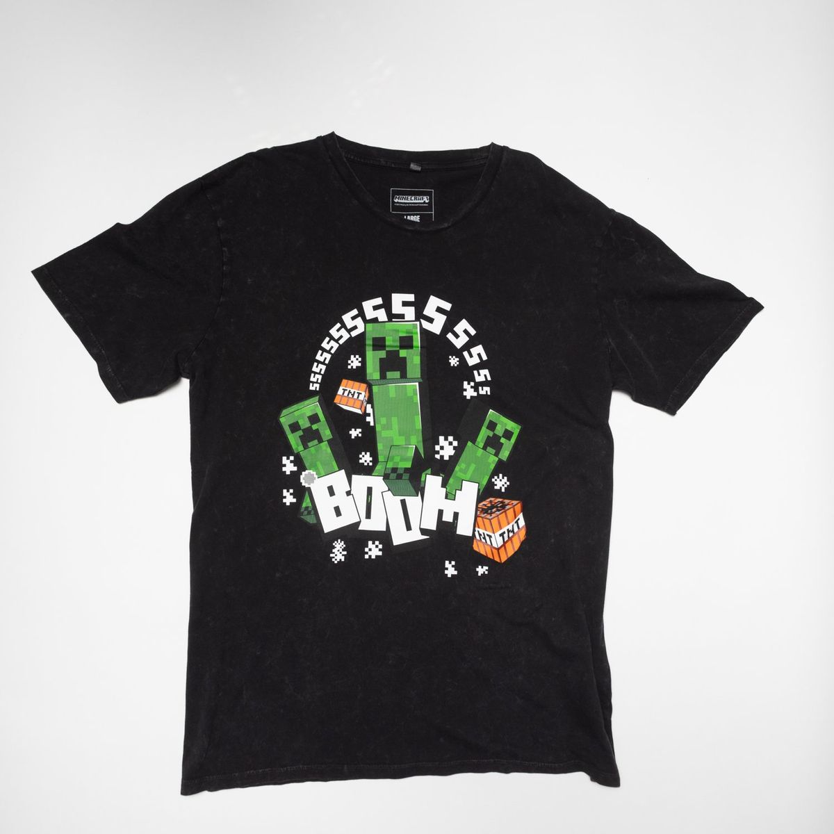 MINECRAFT - Polera Hombre YOU Minecraft  Boom Negro