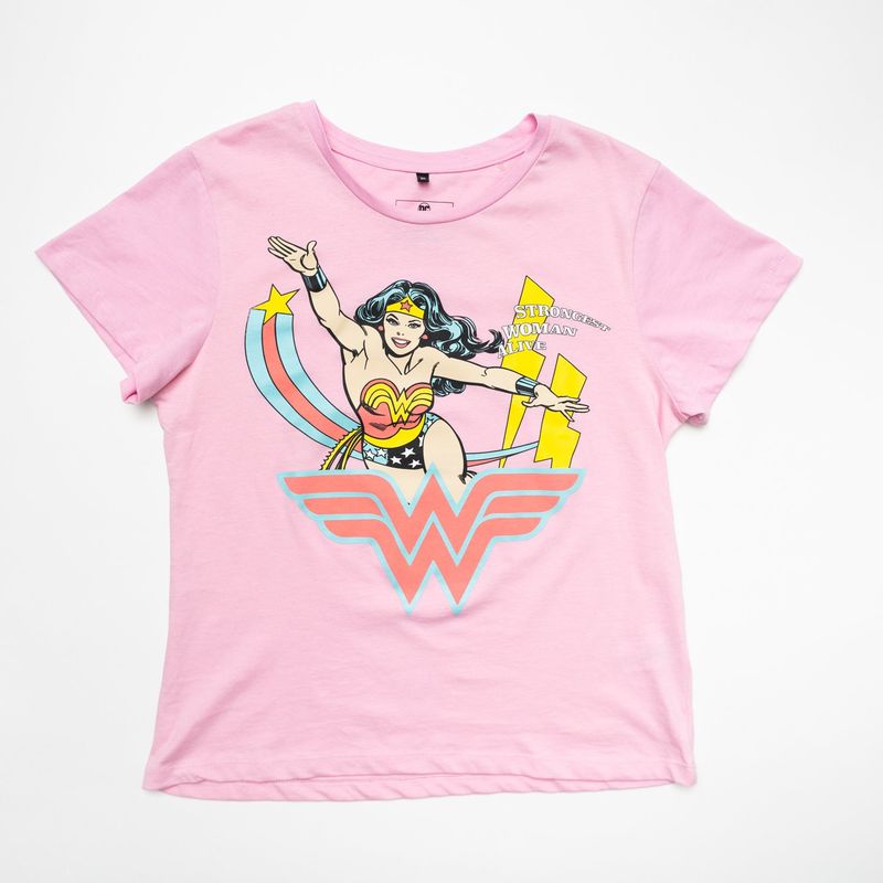DC COMICS - Polera Mujer YOU Dc Comics Wonder Woman Rosado