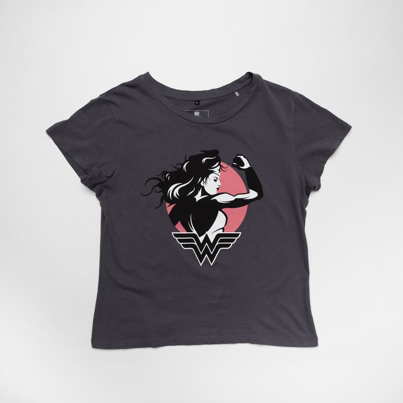 DC COMICS - Polera Mujer YOU Dc Comics Wonder Woman Gris