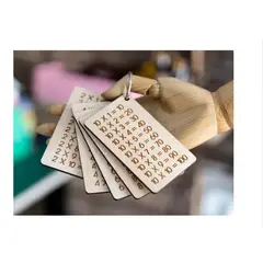GENERICO - Llavero Matemático Montessori Tablas Multiplicar del 1 al 10