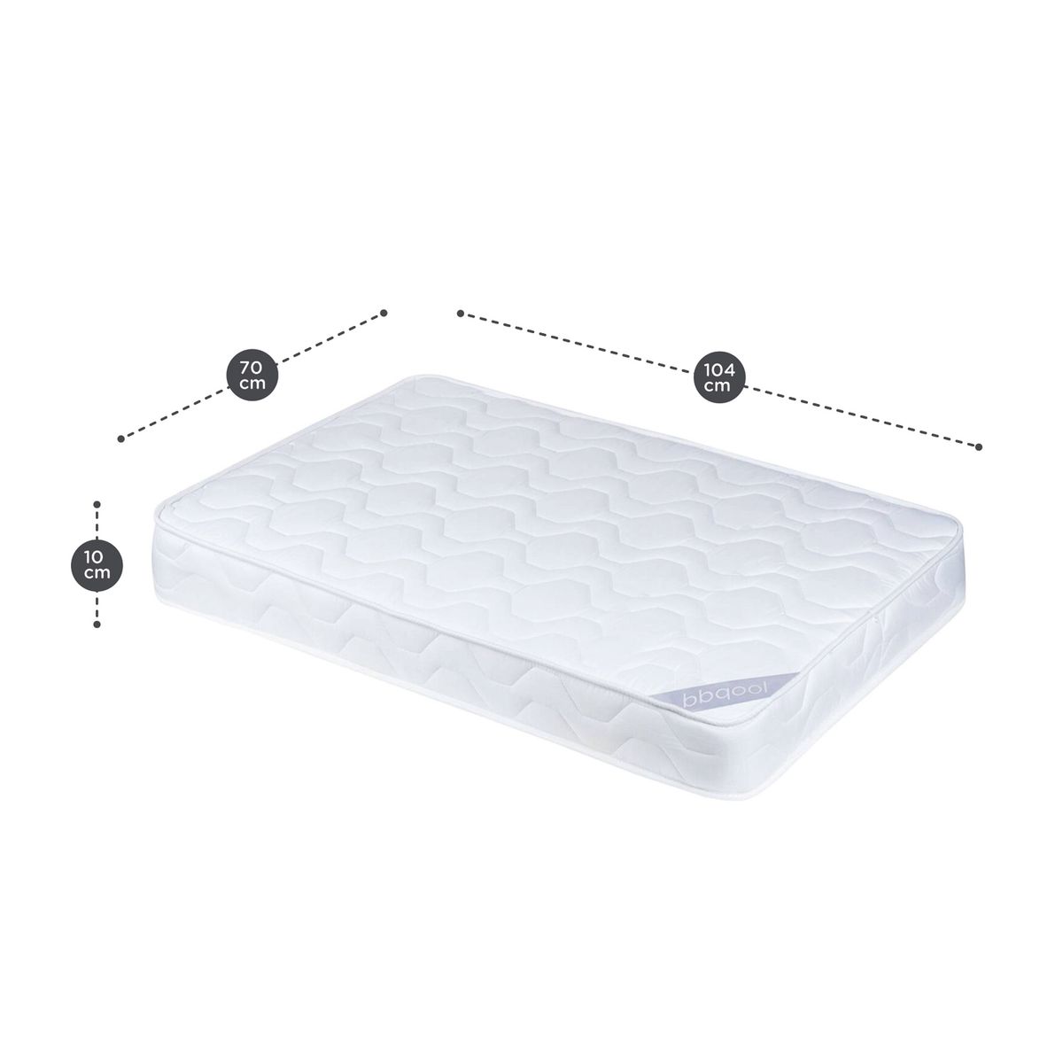 BBQOOL - Colchón Infantil Espuma Cozy 104x70x10cm