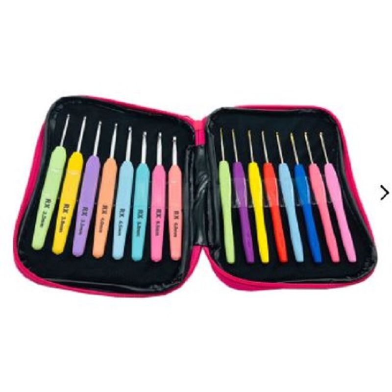 GENERICO - Set Crochet 16 Pcs + Bolso Portátil Lm009