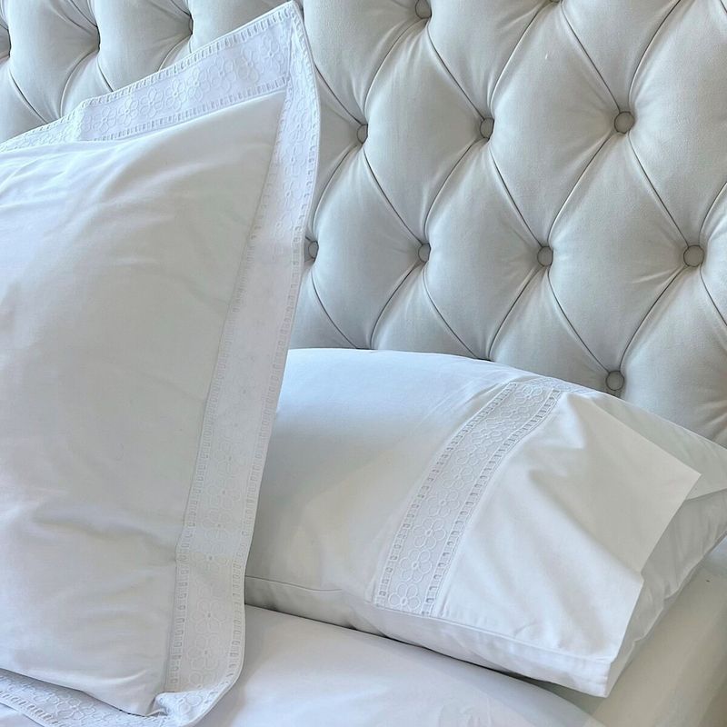 CASA CECILIA - Funda de Almohada 50X70 Blanca Modelo Espiga Casa Cecilia