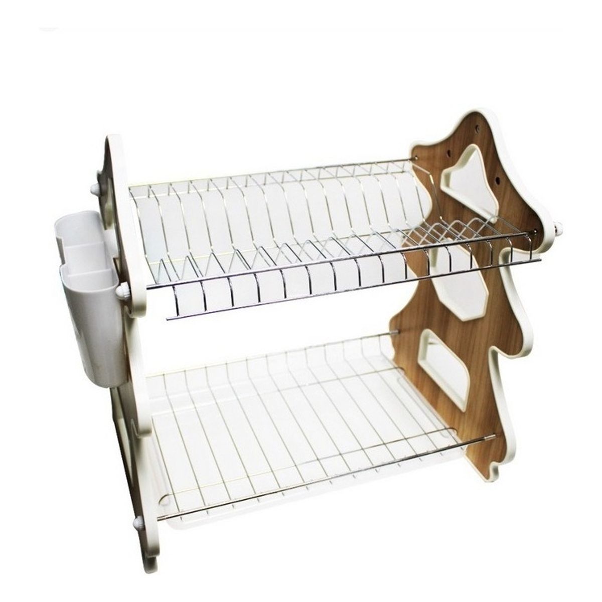 GENERICO - Secador Platos Multiusos 2 Niveles Porta Cubiertos Y Drenaje…