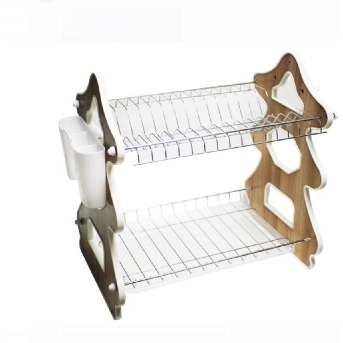 GENERICO - Secador Platos Multiusos 2 Niveles Porta Cubiertos Y Drenaje…