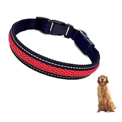 GENERICO - Collar Luz LED 3 modos Luz carga USB Perros Gatos Talla S