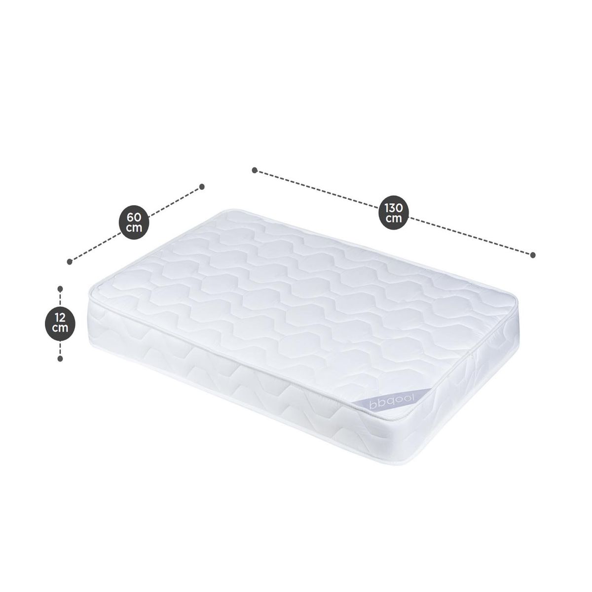 BBQOOL - Colchón Infantil Espuma Cozy 130x60x12cm