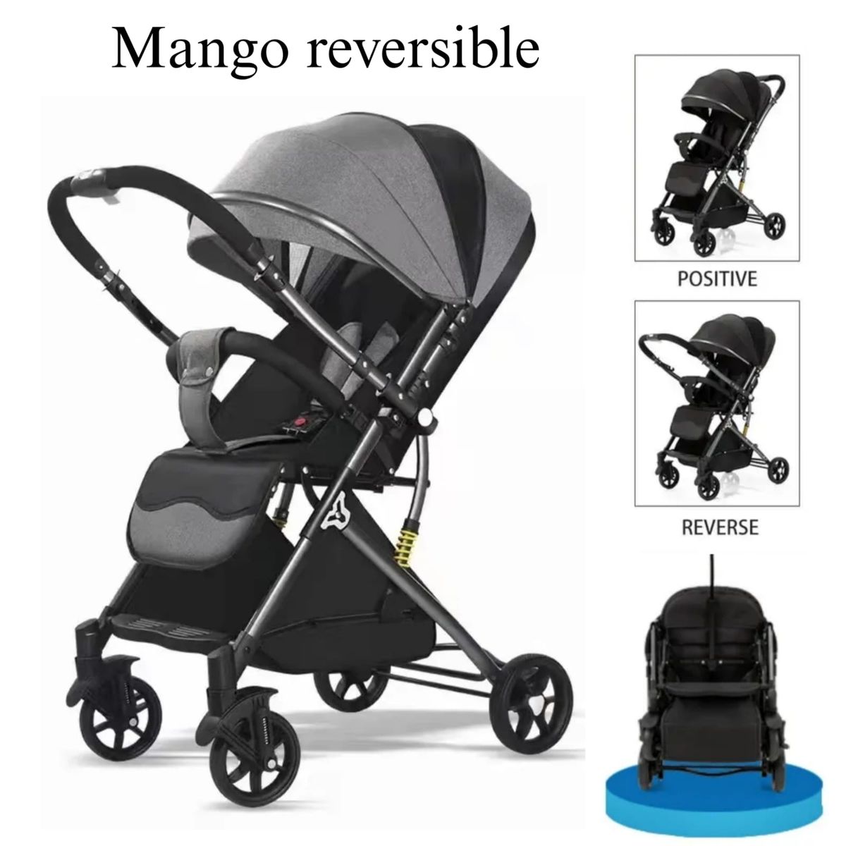 VOYAGE - COCHE DE PASEO VOYAGE V6-2A REVERSIBLE GREY