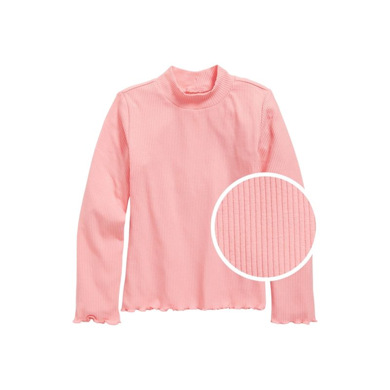 OLD NAVY - Polera Cuello Alto Manga Larga Rosado OLD NAVY