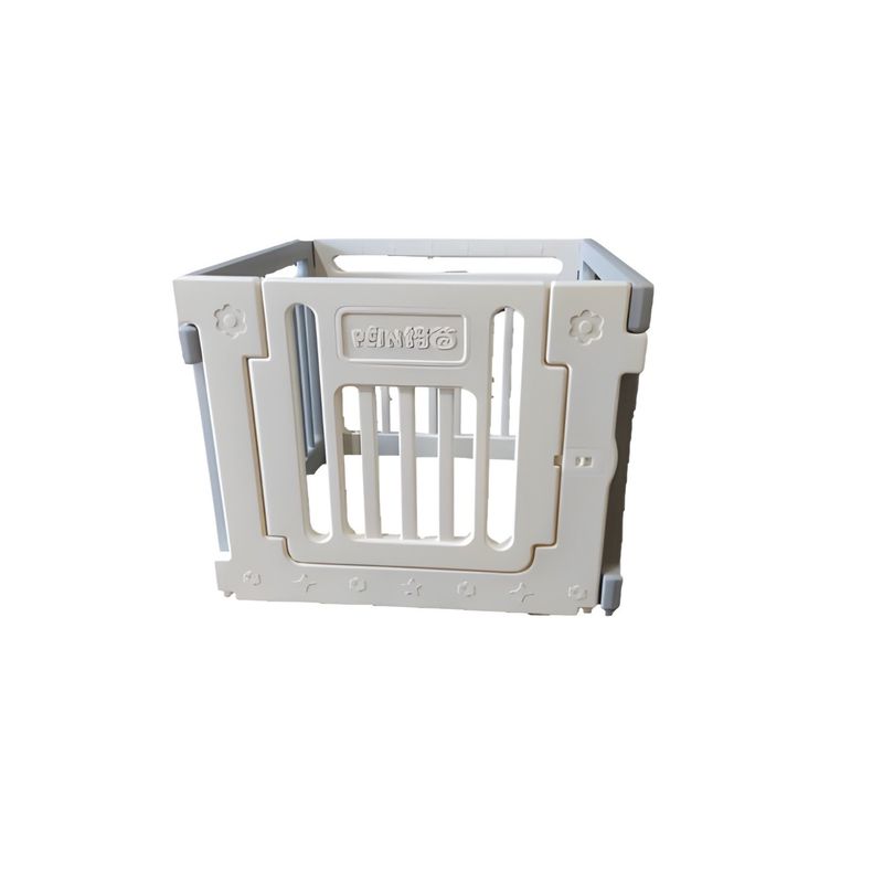 LUMAX - Corral de Seguridad Para Bebes Rectangular  Blanco y Gris