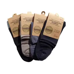 GARSIL - X6 Calcetines De Vestir Con Fibra De Bambu Tipo Largo Americano Hombre