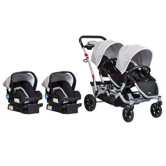 INFANTI - Coche Duo Ride Gery + 2 Sillas + 2 Bases