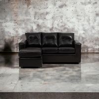 Seccional Emilia Cuero Sintético Negro