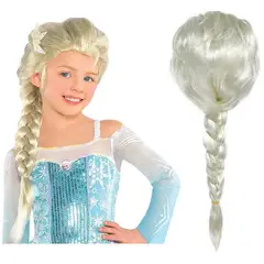 GENERICO - Peluca Elsa Disfraz Frozen Sintetica
