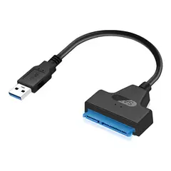 GENERICO - Adaptador Cable Usb 3.0 A Sata 3 Hdd 2.5 22 Pines Disco Duro