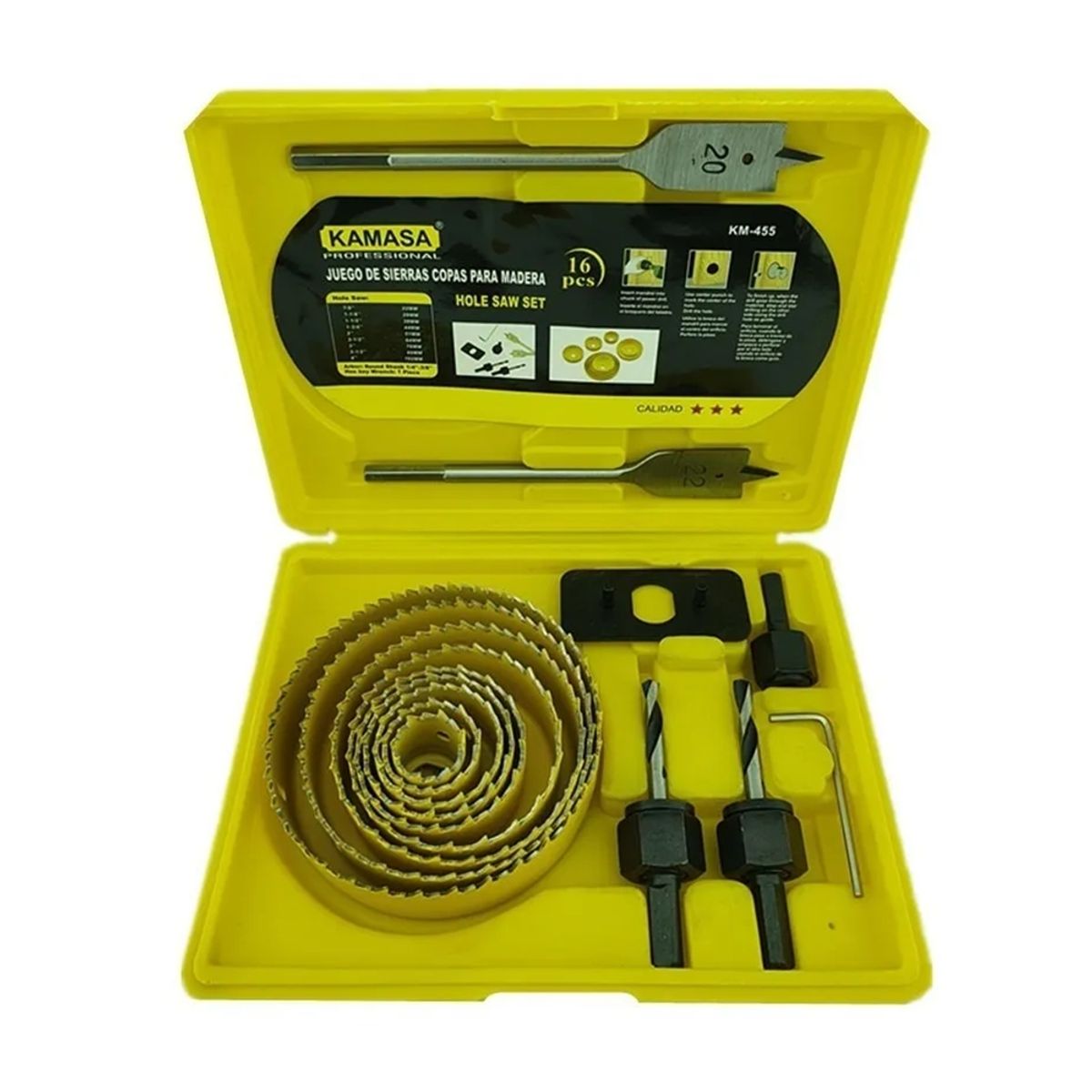 KAMASA - Juego De Hoja De Sierra Copas 16 Piezas Kamasa