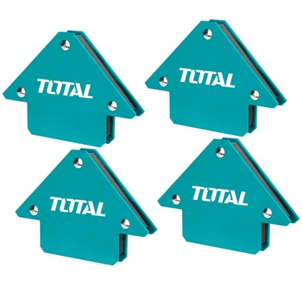 TOTAL TOOLS - Pack 4 Escuadra Magnetica 25 Lbs 3 Pulgada Para Soldar