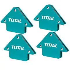 TOTAL TOOLS - Pack 4 Escuadra Magnetica 25 Lbs 3 Pulgada Para Soldar
