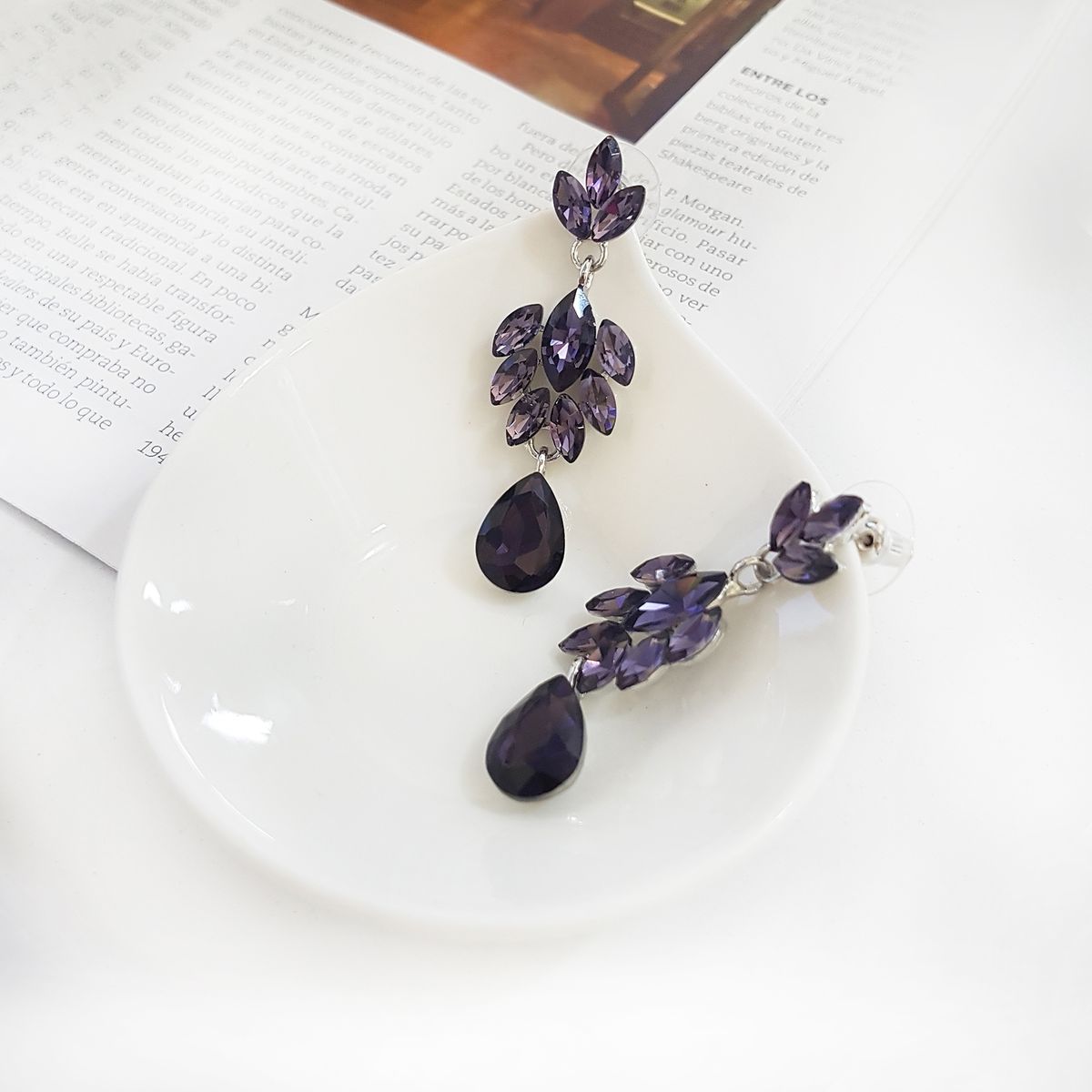 GENERICO - Aros De Fiesta En Fantasía Con Cristales Stylish