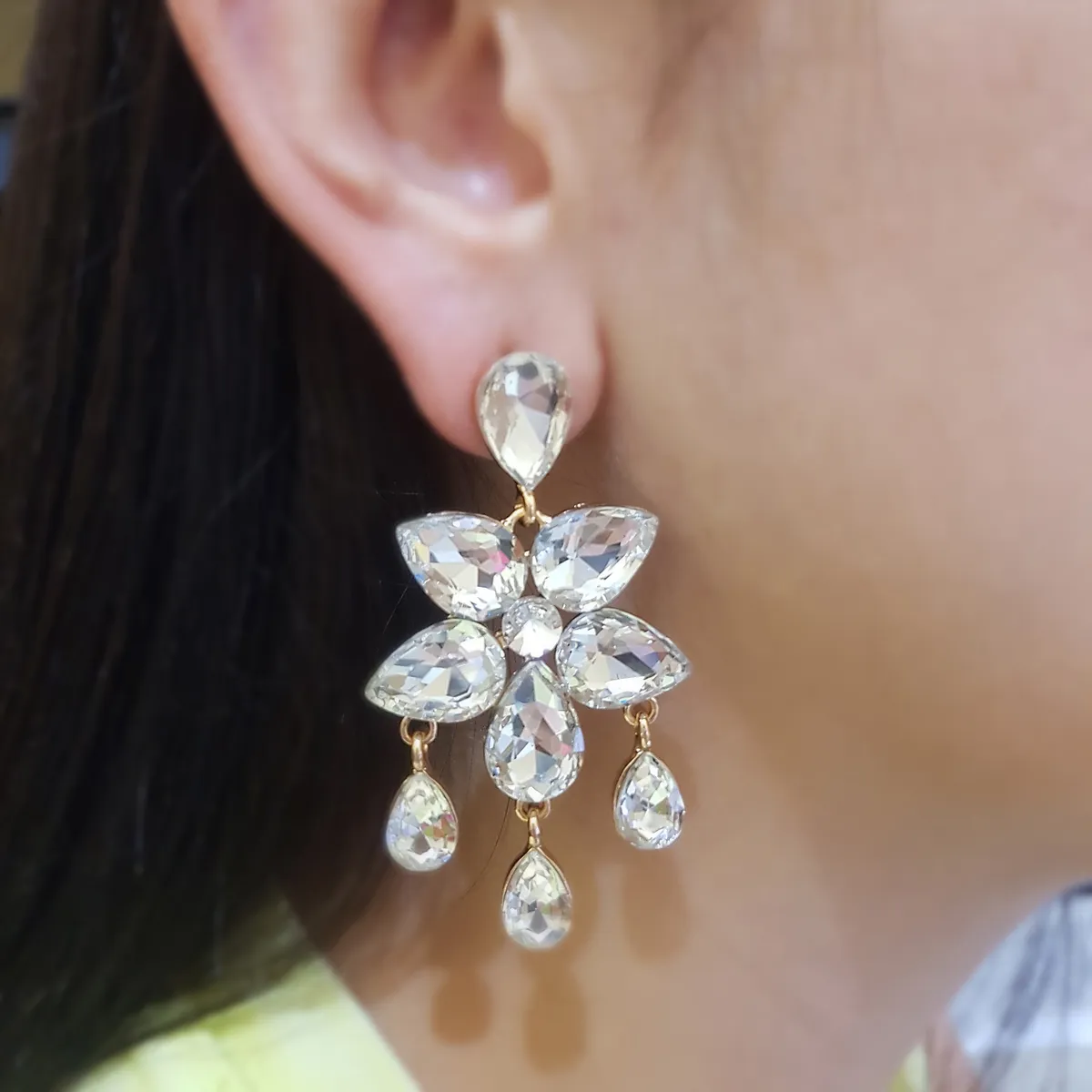 GENERICO - Aros De Fiesta En Fantasía Con Cristales Palma