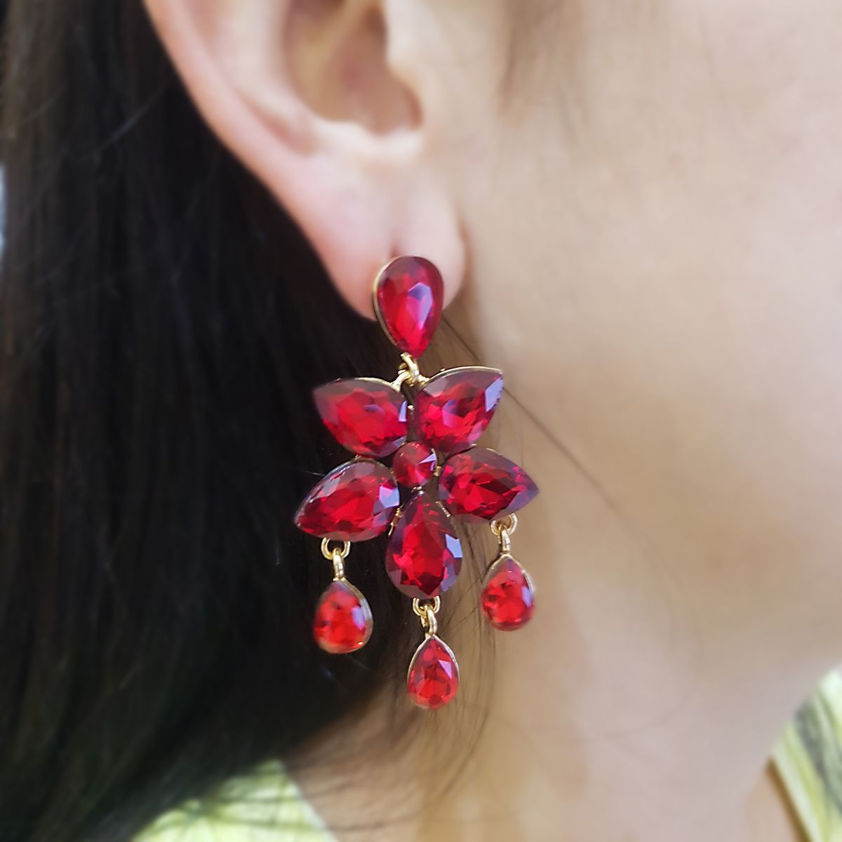 GENERICO - Aros De Fiesta En Fantasía Con Cristales Palma