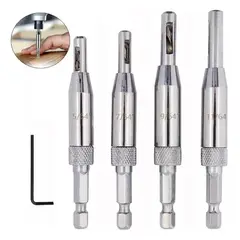 KUANGYE - Kit 4 Brocas Auto Centradoras Para Bisagras - Centrar Pijas