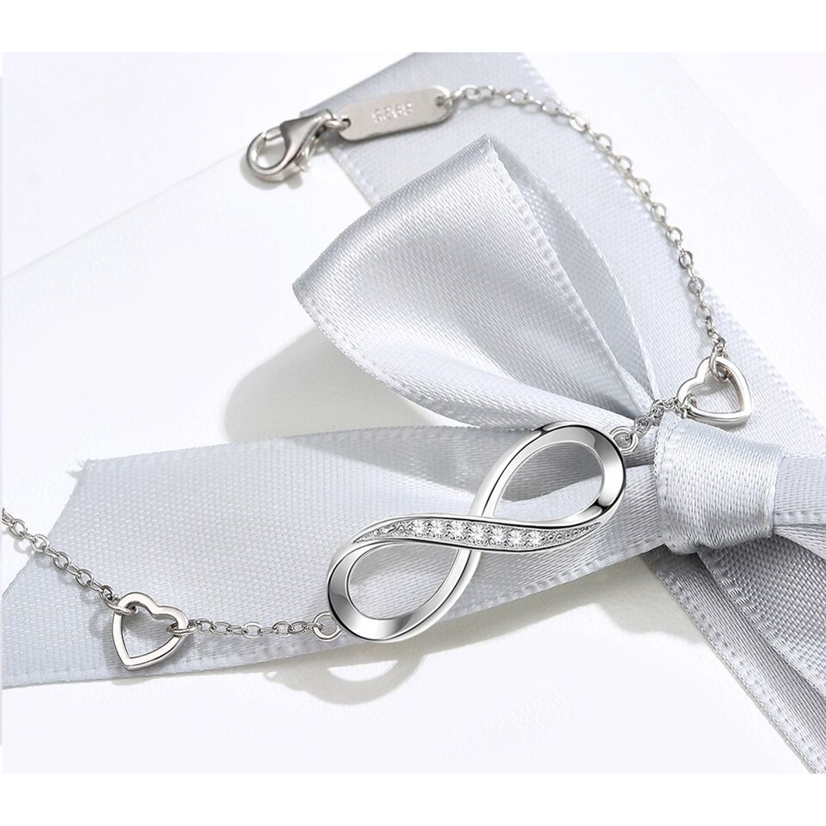 GENERICO - Hermosa Pulsera Símbolo Infinito Plata Fina 925 Y Zircones…