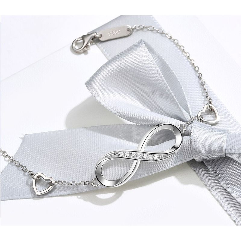 GENERICO - Hermosa Pulsera Símbolo Infinito Plata Fina 925 Y Zircones…