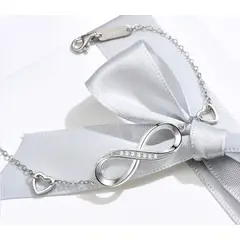 GENERICO - Hermosa Pulsera Símbolo Infinito Plata Fina 925 Y Zircones…