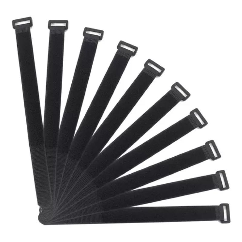 GENERICO - Correas De Velcro Amarra Cable Multiusos 30 Cm Pack 10 Und
