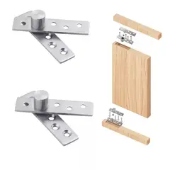 KUANGYE - 2 Pcs Bisagra Puerta Pivote Oculta Giratoria Inox 160 Kilos
