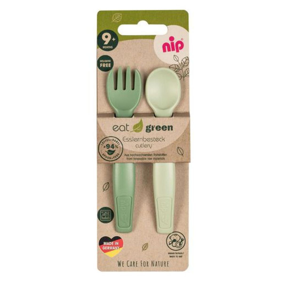 NIP - Cubiertos de aprendizaje Green set 2 Verde NIP