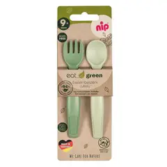 NIP - Cubiertos de aprendizaje Green set 2 Verde