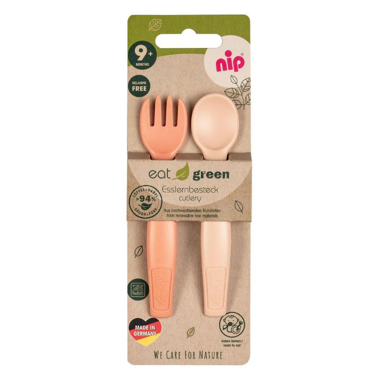 NIP - Cubiertos de aprendizaje Green Set 2 Rosa NIP