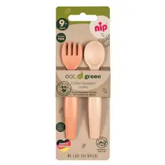 NIP - Cubiertos de aprendizaje Green Set 2 Rosa