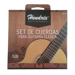 GENERICO - Set de cuerdas Guitarra Clasica Hendrix HX0037 - Plateado