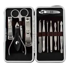 GENERICO - SET MANICURE PROFESIONAL CON ESTUCHE12 PIEZAS AI40