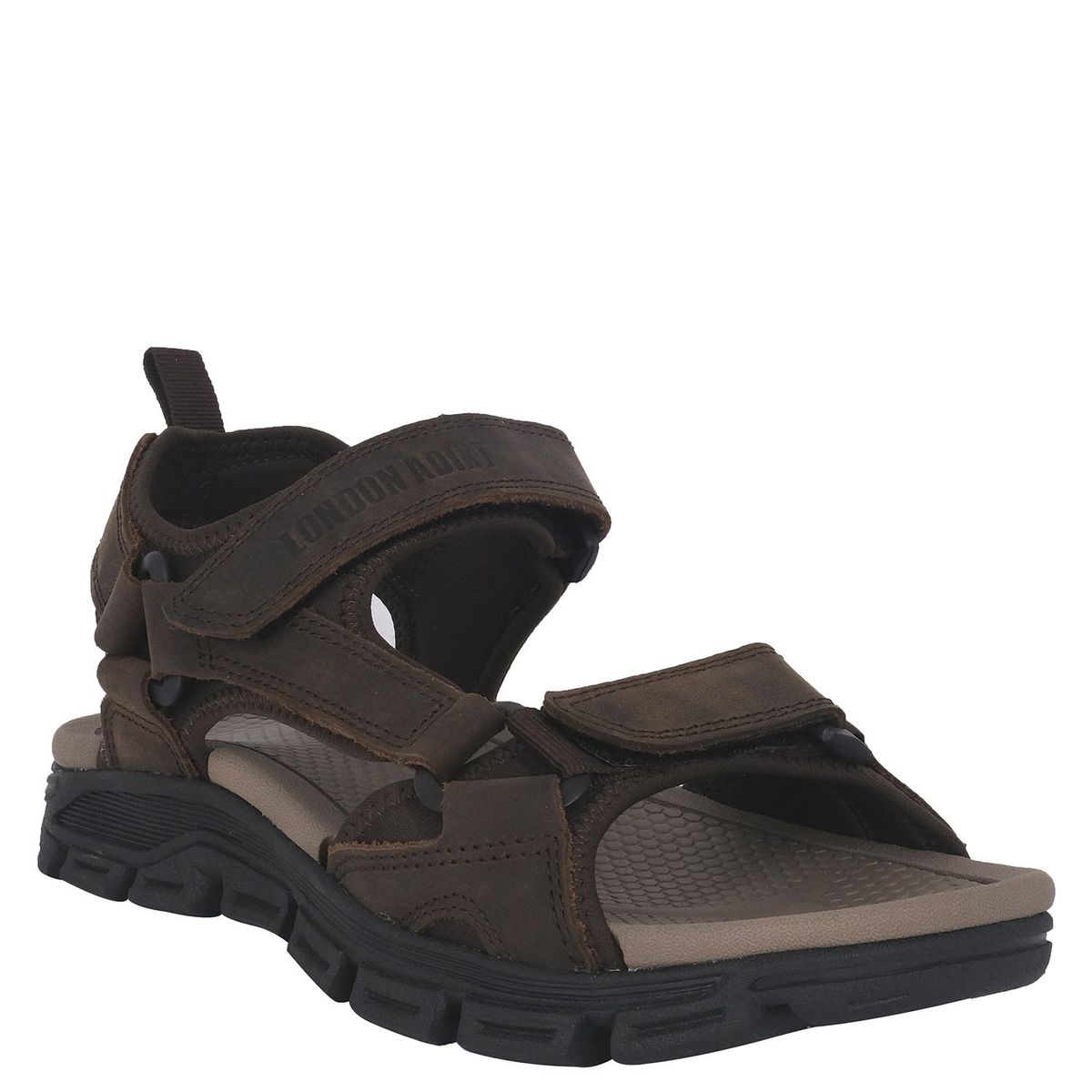 LONDON ADIXT - Sandalia de Cuero Hombre Café Maidenhair London Adixt