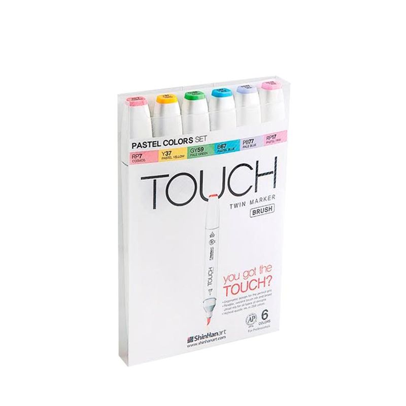 PRO TOUCH - Set Touch Twin Brush 6 Color Pastel