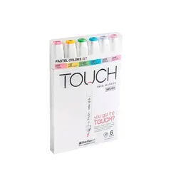 PRO TOUCH - Set Touch Twin Brush 6 Color Pastel