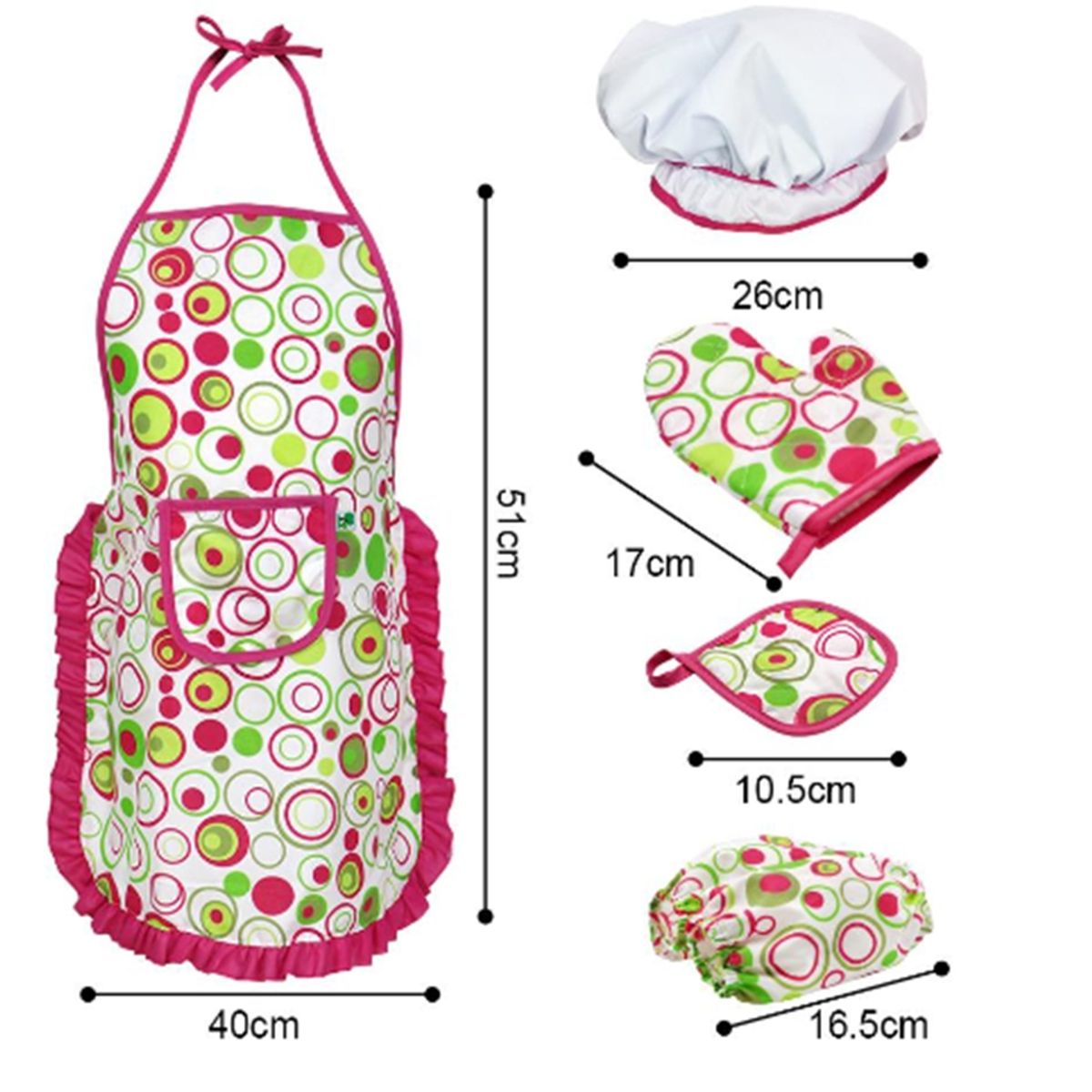 GENERICO - Set 15 piezas delantal Master Chef Cocina Niñas Repostería…