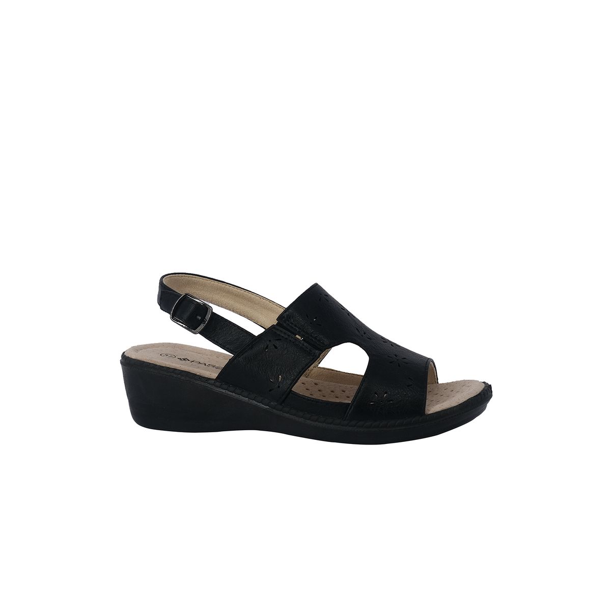 PASSER - Sandalia Mujer Negro Sherpi Passer