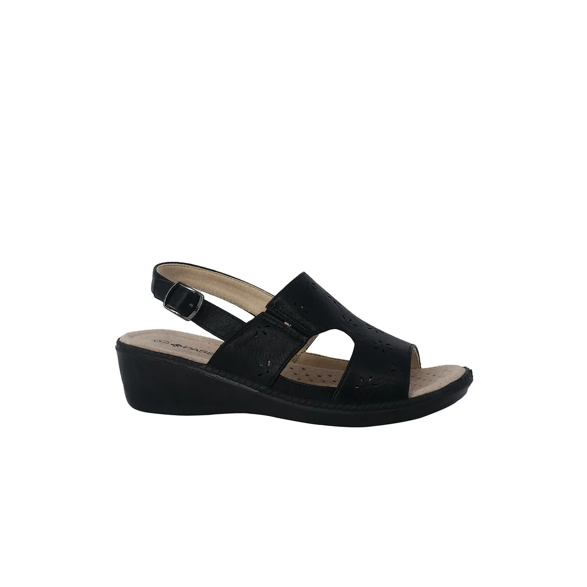 PASSER - Sandalia Mujer Negro Sherpi Passer