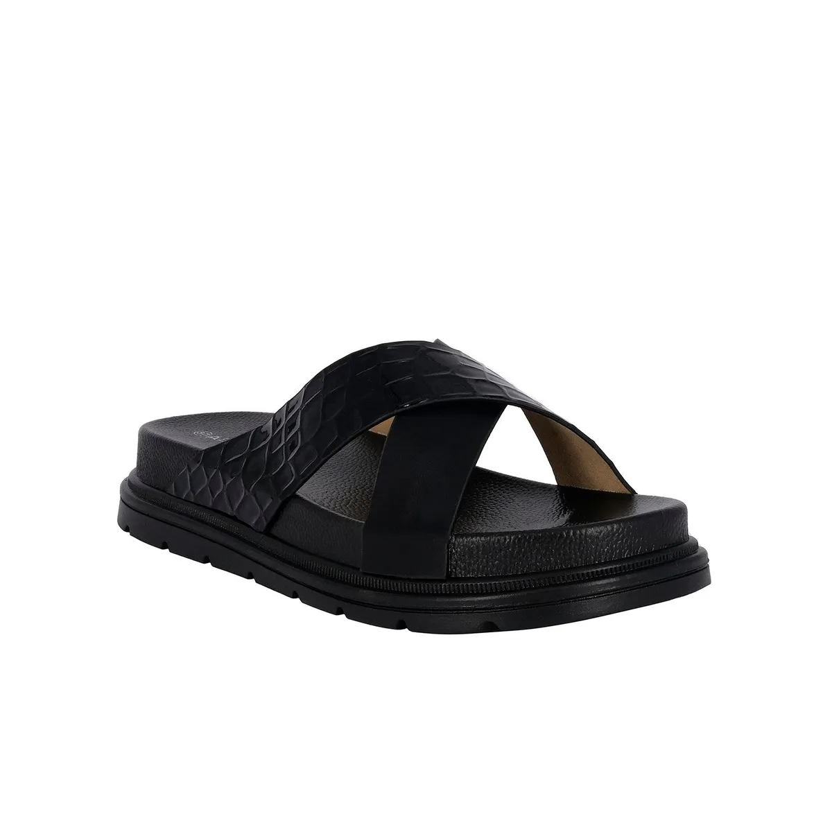 ALQUIMIA - Sandalia Mujer Negro Farming Alquimia