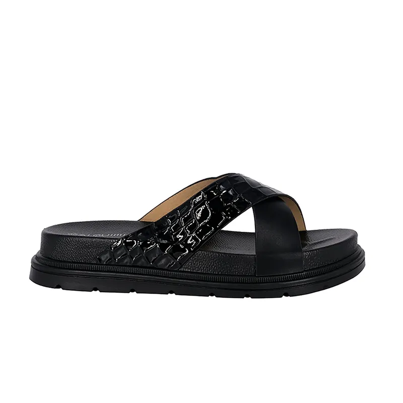 ALQUIMIA - Sandalia Mujer Negro Farming Alquimia