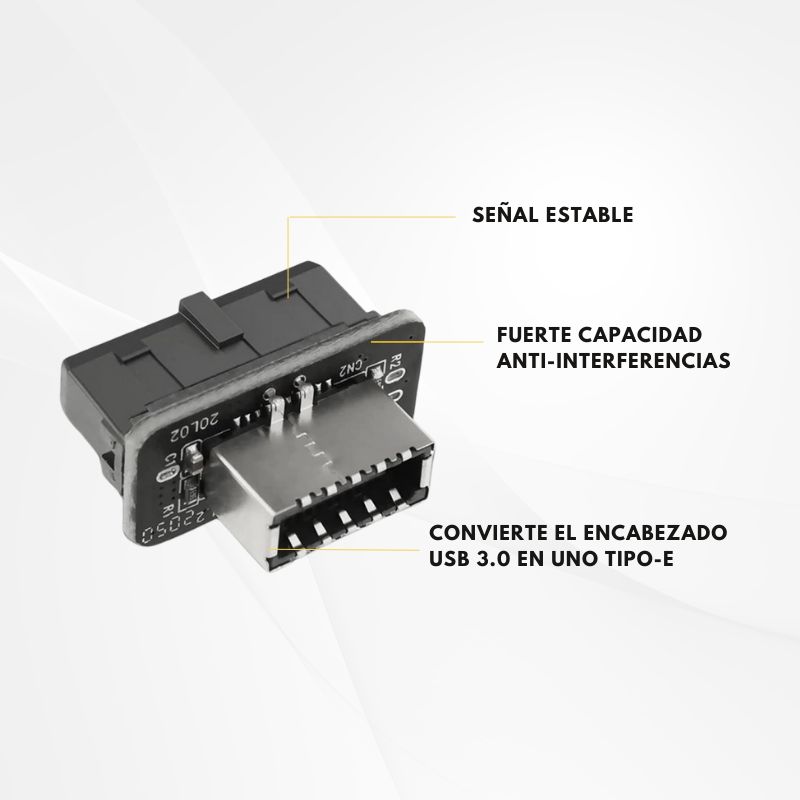 OEM - Adaptador Panel Frontal USB 3.0 a Panel Frontal Tipo C (Tipo-E)