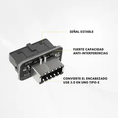 OEM - Adaptador Panel Frontal USB 3.0 a Panel Frontal Tipo C (Tipo-E)