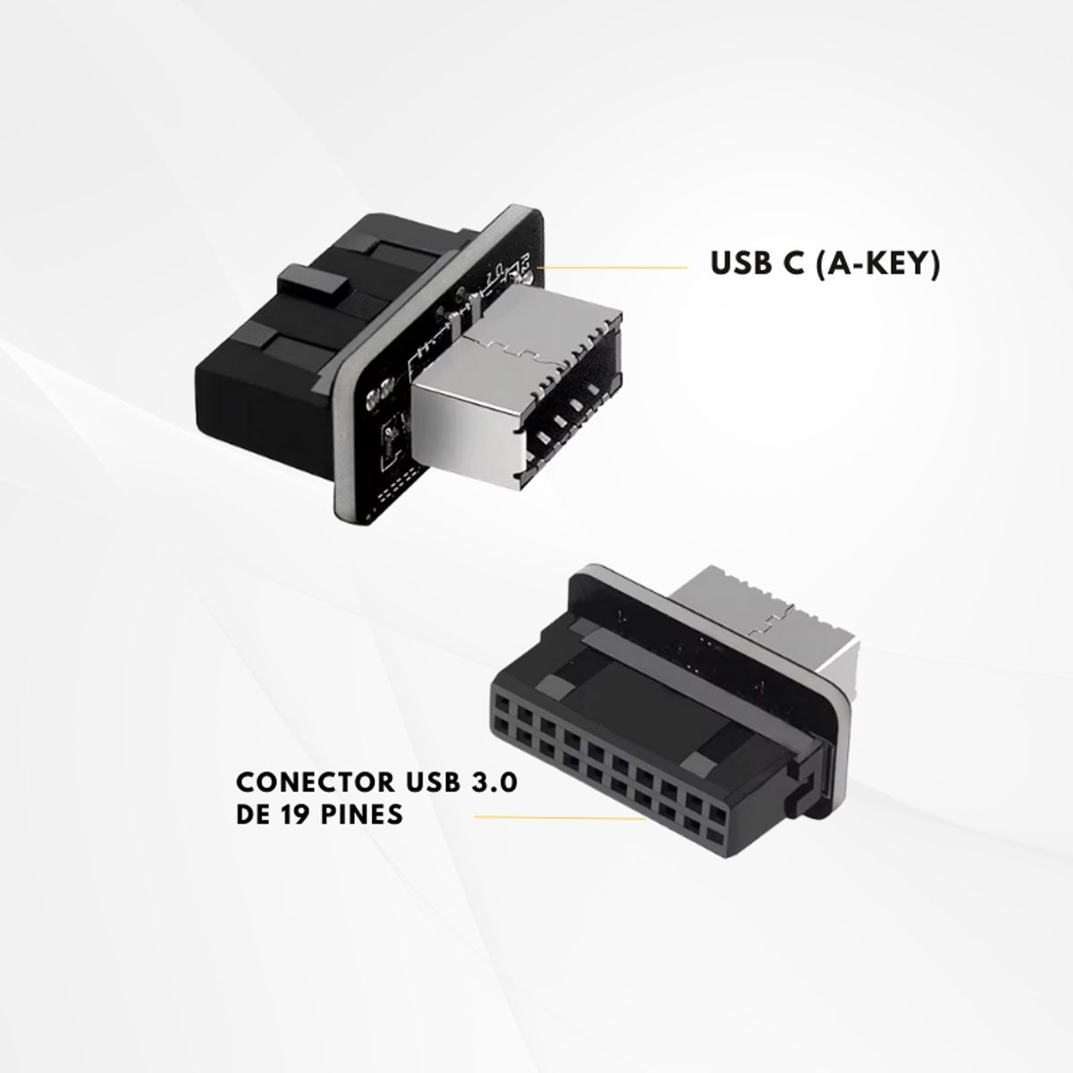 OEM - Adaptador Panel Frontal USB 3.0 a Panel Frontal Tipo C (Tipo-E)